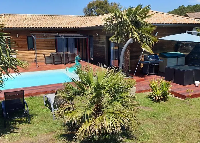 Avec Piscine Chauffee Feriehus Moliets-et-Maa